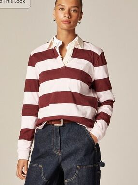 J Crew New premium-weight classic rugby shirt